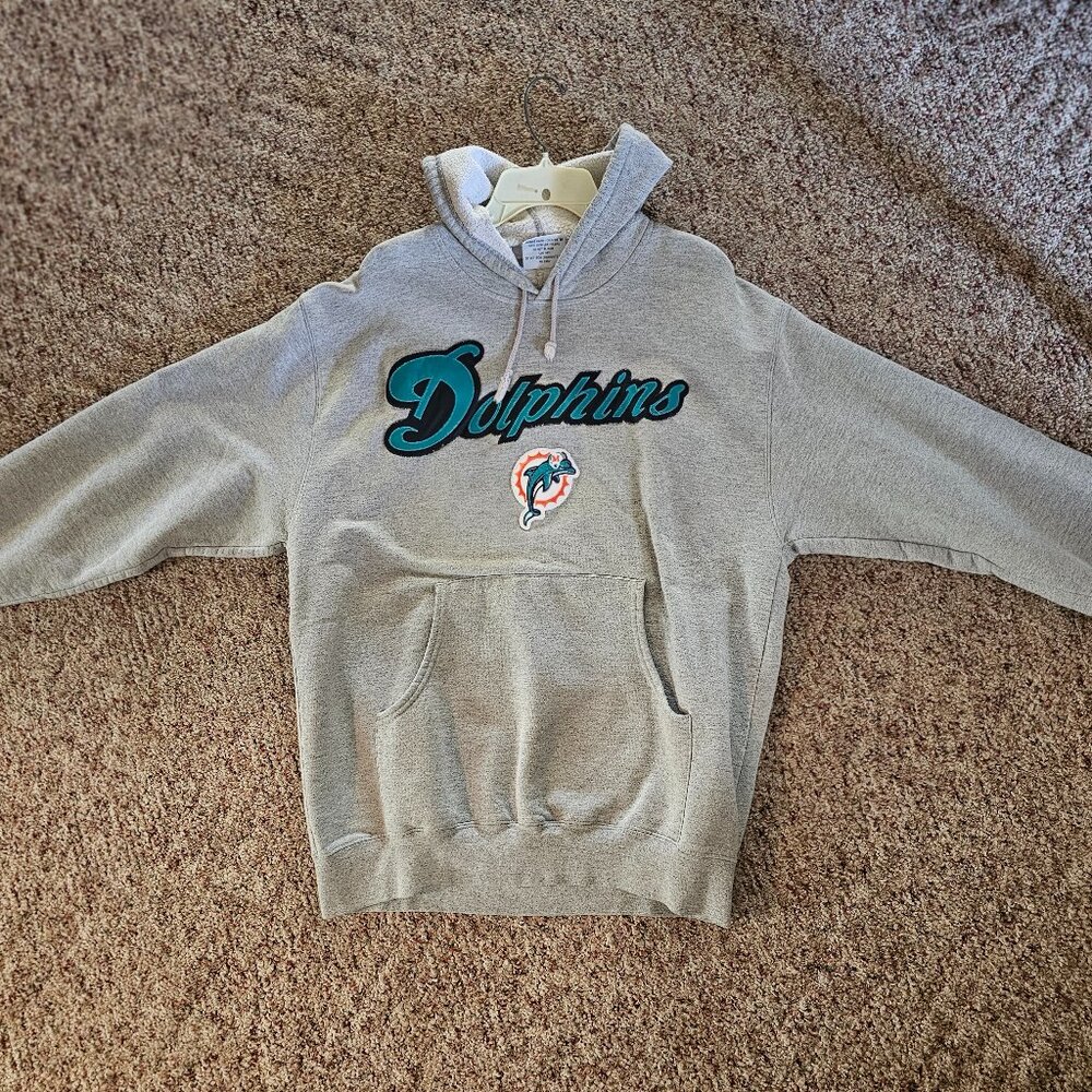 Miami Dolphins hooded sweatshirt size LARGE